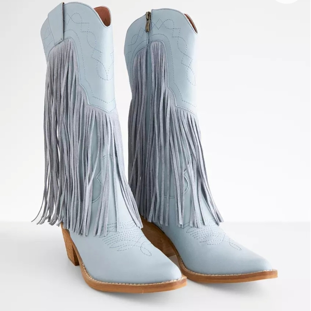 Adela Tall Fringe Western Boot